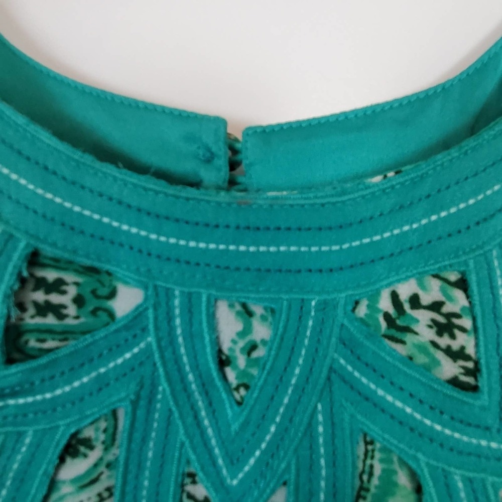 Umgee halter dress green paisley pattern - Picture 5 of 7